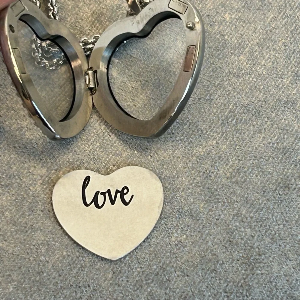 SOUTH Hill crystal rhinestone heart locket necklace
